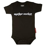 Babygags Mother Sucker Bodysuit in Black 3-6 Months