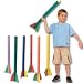 Price is for set. These 36" foam javelins are perfect for enhancing throwing skills and interest in track and field. These extremely lightweight rockets feature 3 fins to maximze their aerodynamics. For ages 5 and up. Each set includes 1 of each color: Blue, Green, Orange, Purple, Red and Yellow