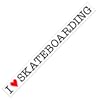 I Love Skateboarding Sticker