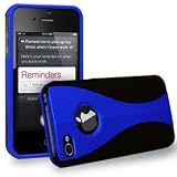 from AIO AIO 3-Piece Hard Case Cover for Apple iPhone 4g 4s 4 s 8GB 8GB 16GB 32GB 64GB - Dark Blue
