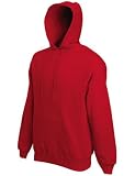 Fruit of the Loom pullover hooded sweatshirt Red XXL (47 - 49 inch chest)