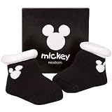 Disney Newborn Black Mickey Mouse Booties for Infants Disney Newborn Black Mickey Mouse Booties for Infants