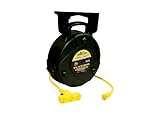 Reelcraft LG3050-143-9 Spring Driven Cord Reel with 50-Feet of 14/3 Cord and Triple Outlet