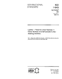 ISO 11643:1993, Leather -- Tests for colour fastness -- Colour fastness of small samples to dry-cleaning solutions
