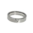 2 piece 316L stainless steel ring with cubic zirconia stone - Width: 4mm (Sizes 6-12)stone - Width: 7mm (Sizes 8-12)