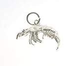 Sterling Silver 20 Box Chain Necklace with Charm Shrimp