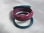 Hot Pink and Blue Bangle Set