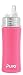 Pura Stainless Kiki Sippy Bottle Stainless Steel, 11 Ounce, Pretty Pink, 6 Months