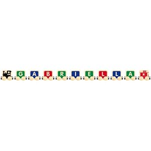 TimberToot 9 letter name with Engine and Caboose by Maple Landmark