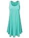 JJ Perfection Women's Sleeveless High Low Scoop Neck Flare Midi Dress
