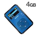 Sandisk Sansa Clip Clip+ Plus 4GB MP3 Player with microSD microSDHC Slot - Blue