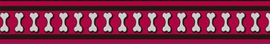 Red Dingo Reflective Safety Dog Collar, Large, Red