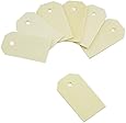 Adorox Wood Gift Tags / Blank Wooden Hang Label Tags for Wine, Decor, Weddings, Presents (Brown (50 Tags))