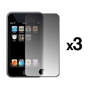 3 Pack of Premium Reusable LCD Screen Protectors for Apple iPod Touch 3rd Generation 32GB / 64GB [Accessory Export Packaging]