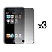 3 Pack of Premium Reusable LCD Screen Protectors for Apple iPod Touch 3rd Generation 32GB / 64GB [Accessory Export Packaging]