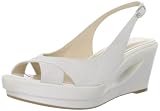Calvin Klein Women's Rosaria Mini Square Wedge Sandal,Antique White,6 M US