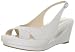 Calvin Klein Women's Rosaria Mini Square Wedge Sandal,Antique White,7.5 M US