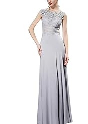 A-line Cocktail Floor Length Satin Scoop Neck Lace Beaded Mesh Embroidered Sleeveless Evening Dress/Homecoming Dress/Pageant Dress/Prom Dress/Party Dress/Wedding Dress 