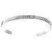 Sterling Silver Breast Cancer Awareness Hope Cure Believe Cuff Bracelet - Small