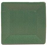 Grosgrain Border Emerald Square 7 inch Paper Plates