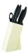 Richardson Sheffield Laser Cuisine Never Needs Sharpening, Knife Block Set, White, 5 Piece