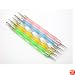 Dotting 5 X 2 Way Marbleizing Dotting Pen Set for Nail Art Manicure Pedicure, 4 Ounce