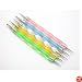 Dotting 5 X 2 Way Marbleizing Dotting Pen Set for Nail Art Manicure Pedicure, 4 Ounce