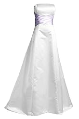 Strapless Floor Length Satin Natural   Waistline Bandage Dress/Evening Dress/Prom Dress  With a Sash 