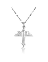 Sterling Silver Airplane Pendant with 18" Chain