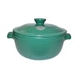 Emile Henry Flame Top Round Dutch Oven/Stew Pot, 5.5 quart, Green