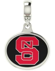 N.C. State Wolfpack Collegiate Drop Charm Fits Most European Style Bracelets Including Chamilia, Zable, Troll and More. High Quality Bead in Stock for Fast Shipping.