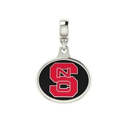 North Carolina State Wolfpack Enamel Drop Charm Fits All Pandora Style Charm Bracelets