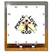 Peace Love God Triangle - 6x6 Desk Clock