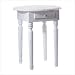 Distressed White Wood Side Table