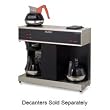Pour-O-Matic Three-Burner Pour-Over Coffee Brewer, Stainless Steel, Black