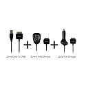 inspiretech Microsoft Zune 30GB, 80GB, 4GB, 8GB Travel Combo Set AC + Car + USB sync cable combo deal