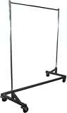 Heavy-Duty Commercial Grade Rolling, Z Rack Garment Rack with Nesting Black Base