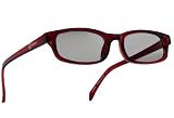 3VIEW Passive 3D Glasses - CALYPSO - Red Translucent