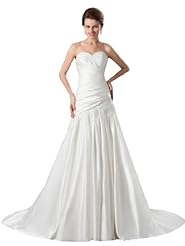 A-line Strapless Sweetheart Satin Beaded Applique Lace-Up  Dress