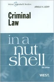 Criminal Law in a Nutshell 5th (fifth) edition Text Only