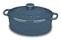 Cuisinart CI755-30BG Chef's Classic Enameled Cast Iron 5-1/2-Quart Oval Covered Casserole, Provencal Blue