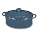 Cuisinart CI755-30BG Chef's Classic Enameled Cast Iron 5-1/2-Quart Oval Covered Casserole, Provencal Blue
