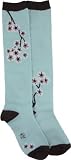 Sock It To Me Cherry Blossom Light Blue Knee High Socks