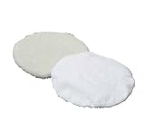 Produkt-Bild: 2 teiliges Polierhaubenset 250mm, passend f&uuml;r alle Poliermaschinen mit einem Tellerdurchmesser von 25cm, 1x Baumwolle (Frottee) 1x Pl&uuml;schfell