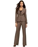 Jones New York Three-Piece Melange Striped Pant Suit