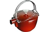 Staub ラウンドティーポット・ケトル レッド １６５０００３