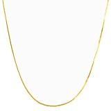 14 Karat Yellow Gold 0.6-mm Square Snake Chain (20 Inch)