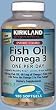 Kirkland Signature Fish Oil with Omega-3 Fatty Acids - NEW ONE PER DAY FORMULA - 180 Enteric Coated Softgels