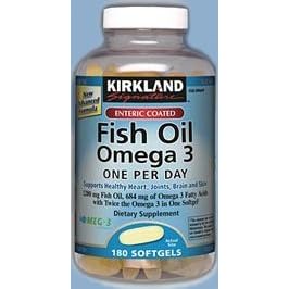 Kirkland Signature Fish Oil with Omega-3 Fatty Acids - NEW ONE PER DAY FORMULA - 180... by 