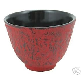 Cast Iron Tea Cup -Red by Kafuh